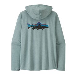 Patagonia Cap Cool Daily Graphic Hoody Men's in Fitz Roy Trout Thermal Blue XDye
